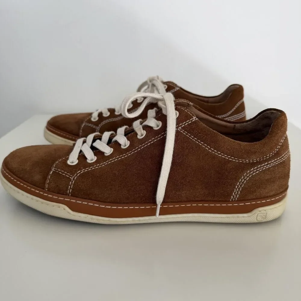 Allen Edmonds Shoes Sneakers Mens 9.5 D Brown Suede Porter Derby Lace Up Sneaker